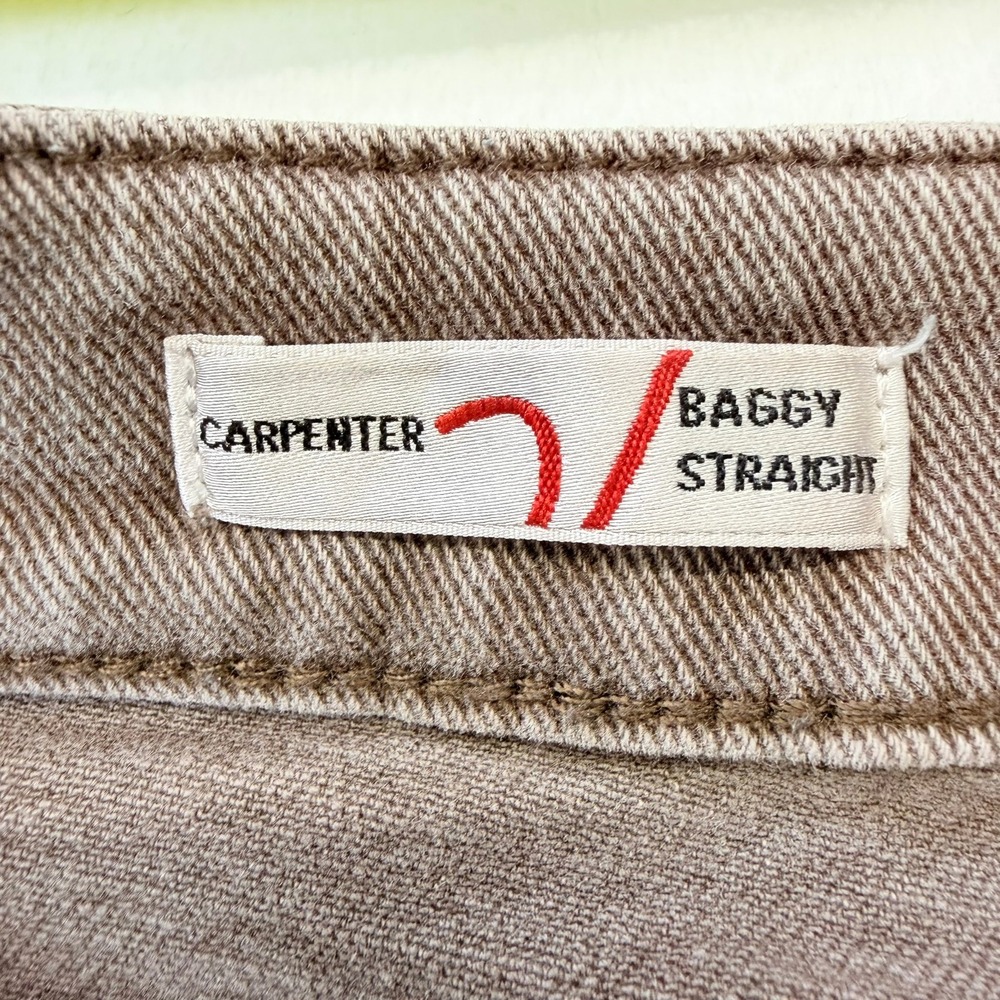 Vigoss Women's Carpenter Baggy Straight Jeans Size 27 Taupe Wide Leg Utility - Picture 4 of 13